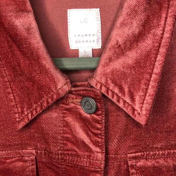 NWT - Lauren Conrad Velvet Denim Jacket - Picture 3 of 6